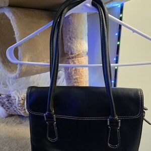 Liz Claiborne Black Leather Handbag